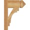 Ekena Millwork Merced Arts & Crafts Rough Sawn Outlooker, Western Red Cedar, 6"W x 12"D x 16"H OUT06X12X16MRC03RWR - alternate 2